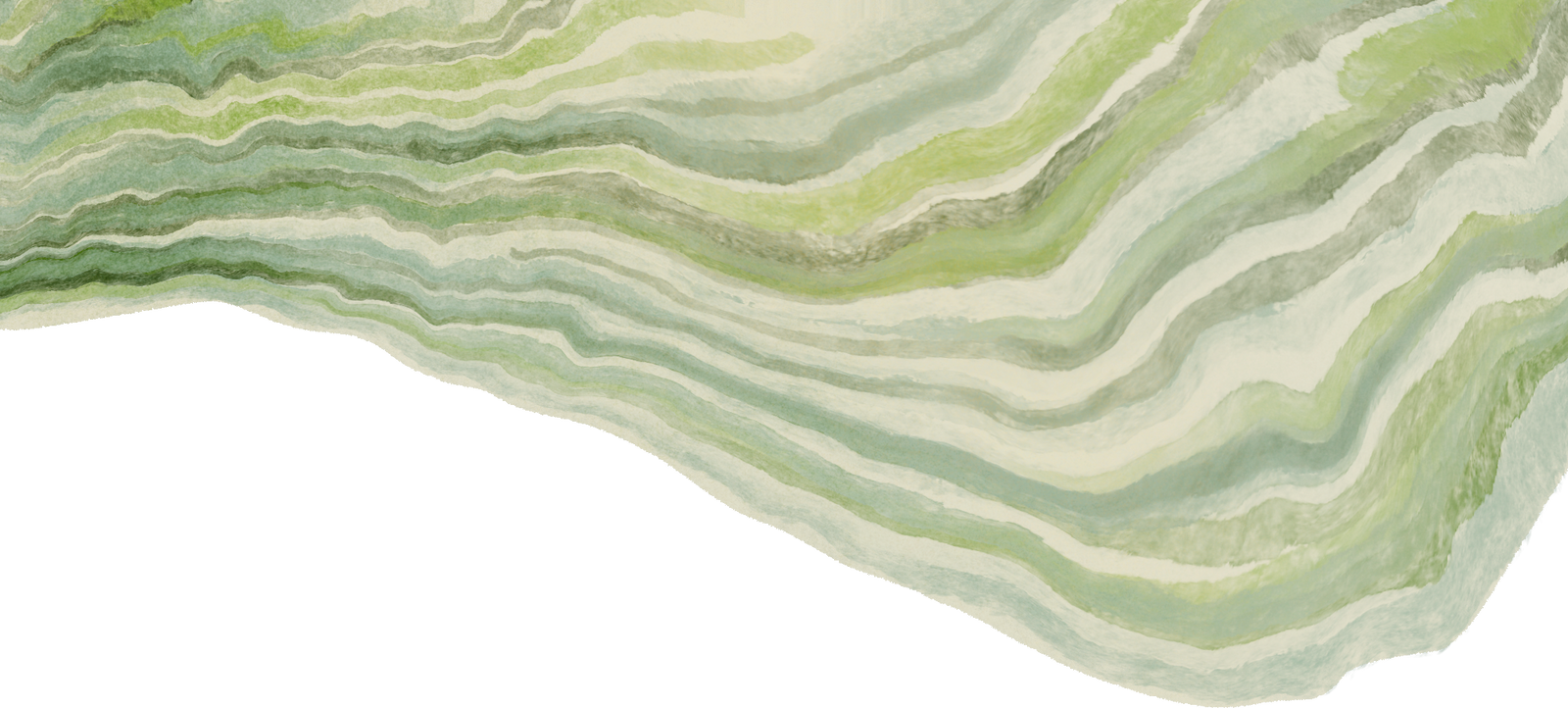Marbleized Geode Green Wavy Simplified Border